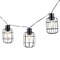 Contemporary Home Living LED Solar Lighted Cube Cage Outdoor String Lights - 6' - Black